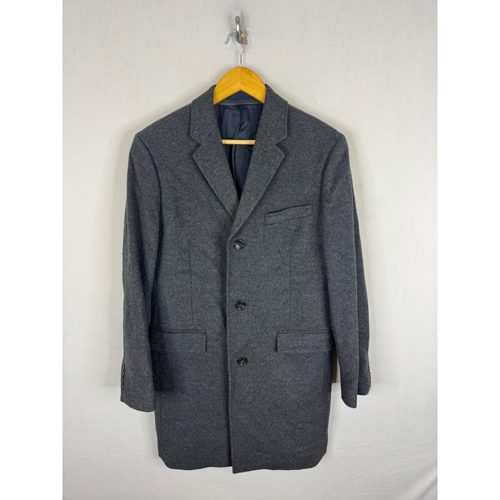 J.Crew Ludlow Topcoat Charcoal Grey Wool Cashmere Blend Coat 38S